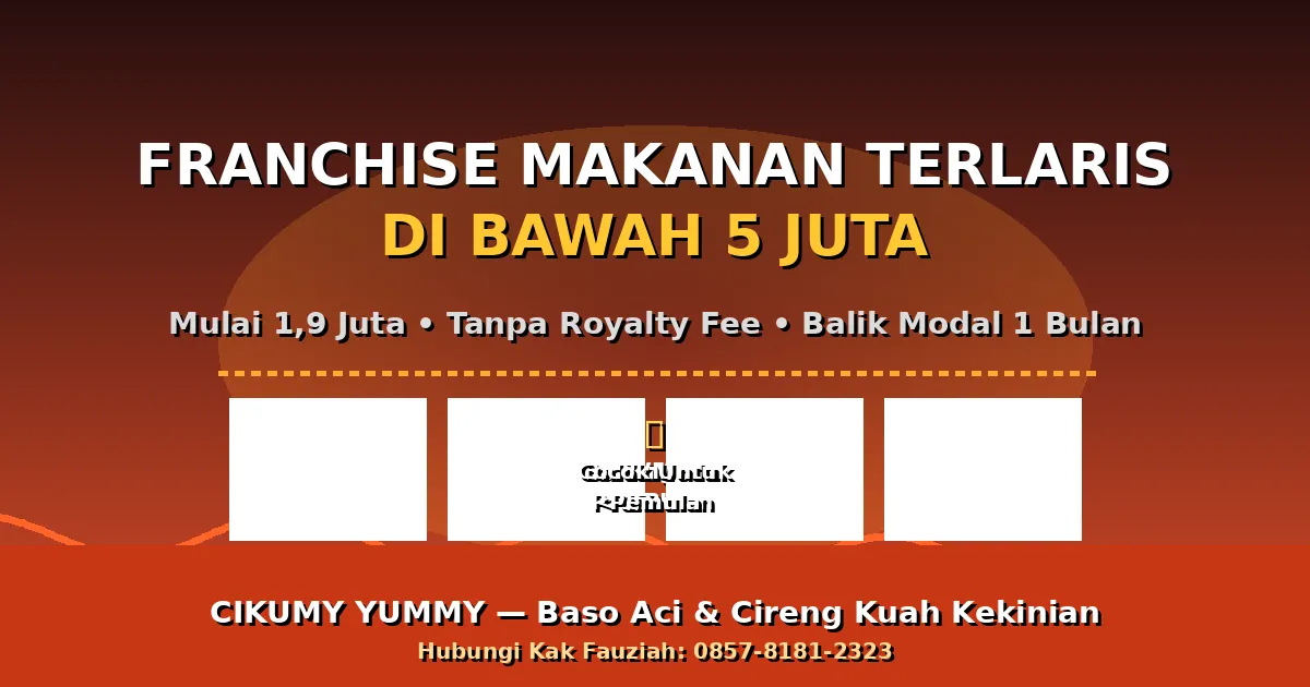 Franchise Makanan Terlaris di Bawah 5 Juta Cikumy Yummy